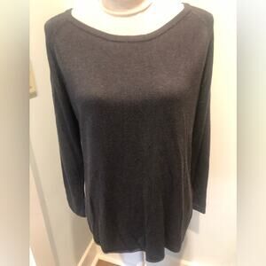 Minimalist style Joan Vass grey tunic sweater M